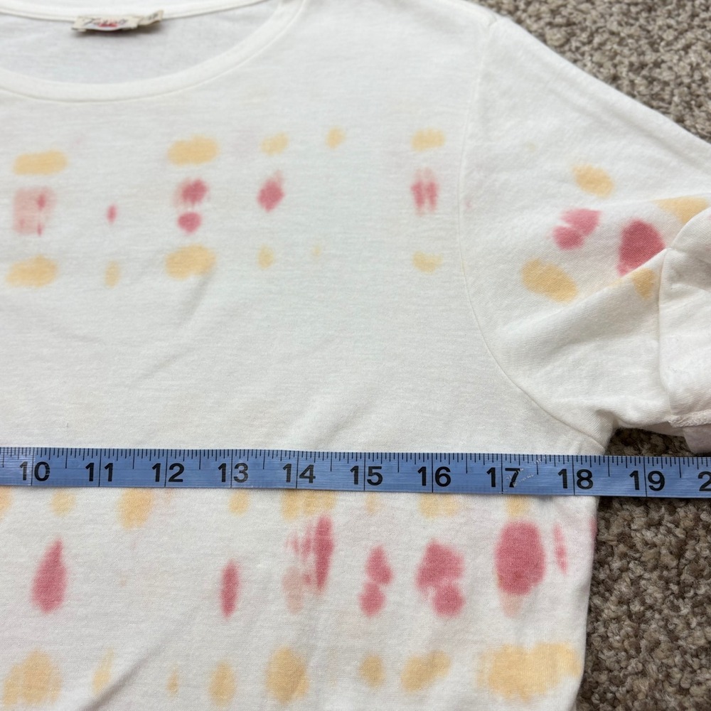 Faherty Tie Dye T Shirt Women S White Short Sleeve Peru - Picture 7 of 12
